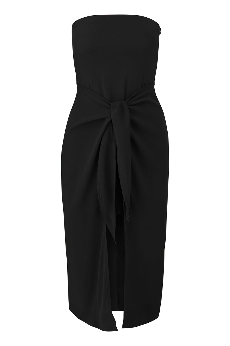 The Strapless D.K. Wrap Dress in Stretch Cupro – Anemos